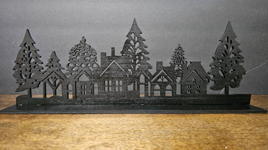 Large Wooden Laser Cut Villages