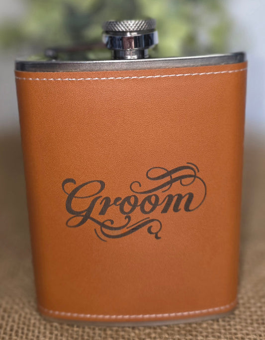 Groom with scroll - Flask