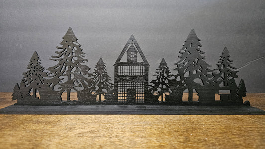 Large Wooden Laser Cut Villages